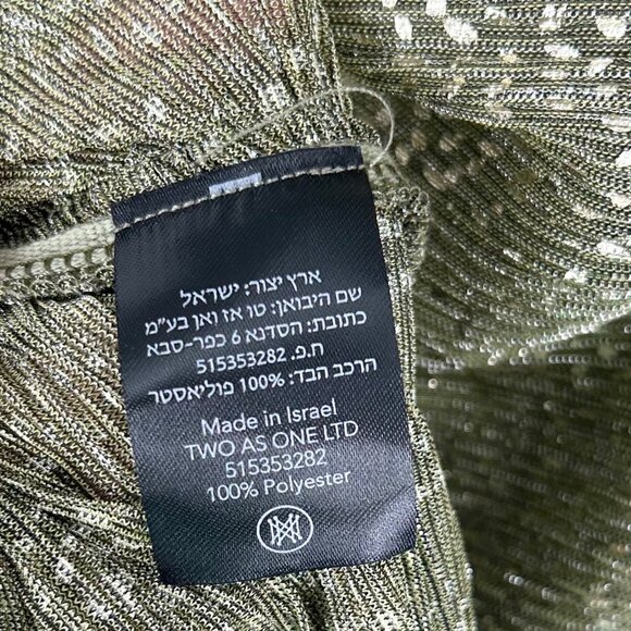 Sabina Musayev Melissa Green Metallic Ruched One Shoulder Maxi Dress - Picture 6 of 7